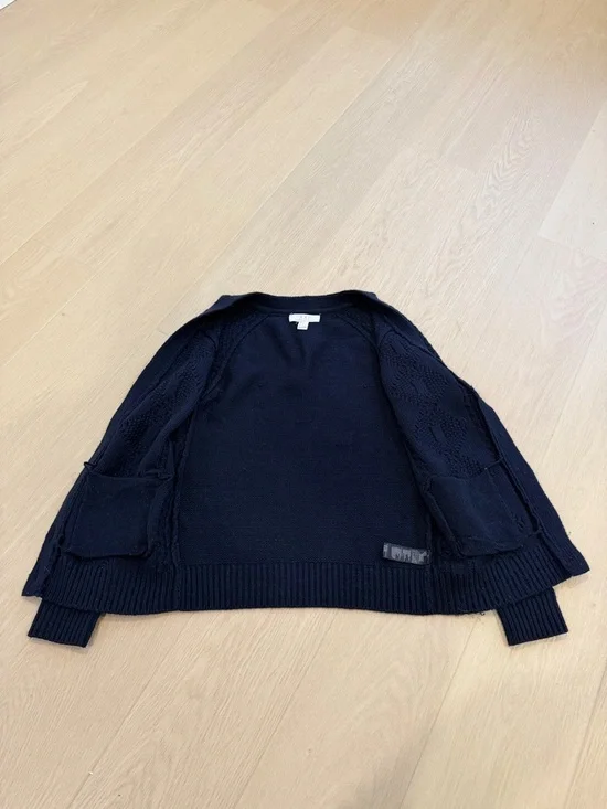 Forever 21 Navy Cable Knit Button-Up Cardigan - Picture 2 of 5